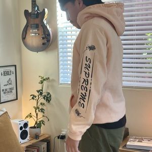 Floral Script Salmon Supreme Hoodie